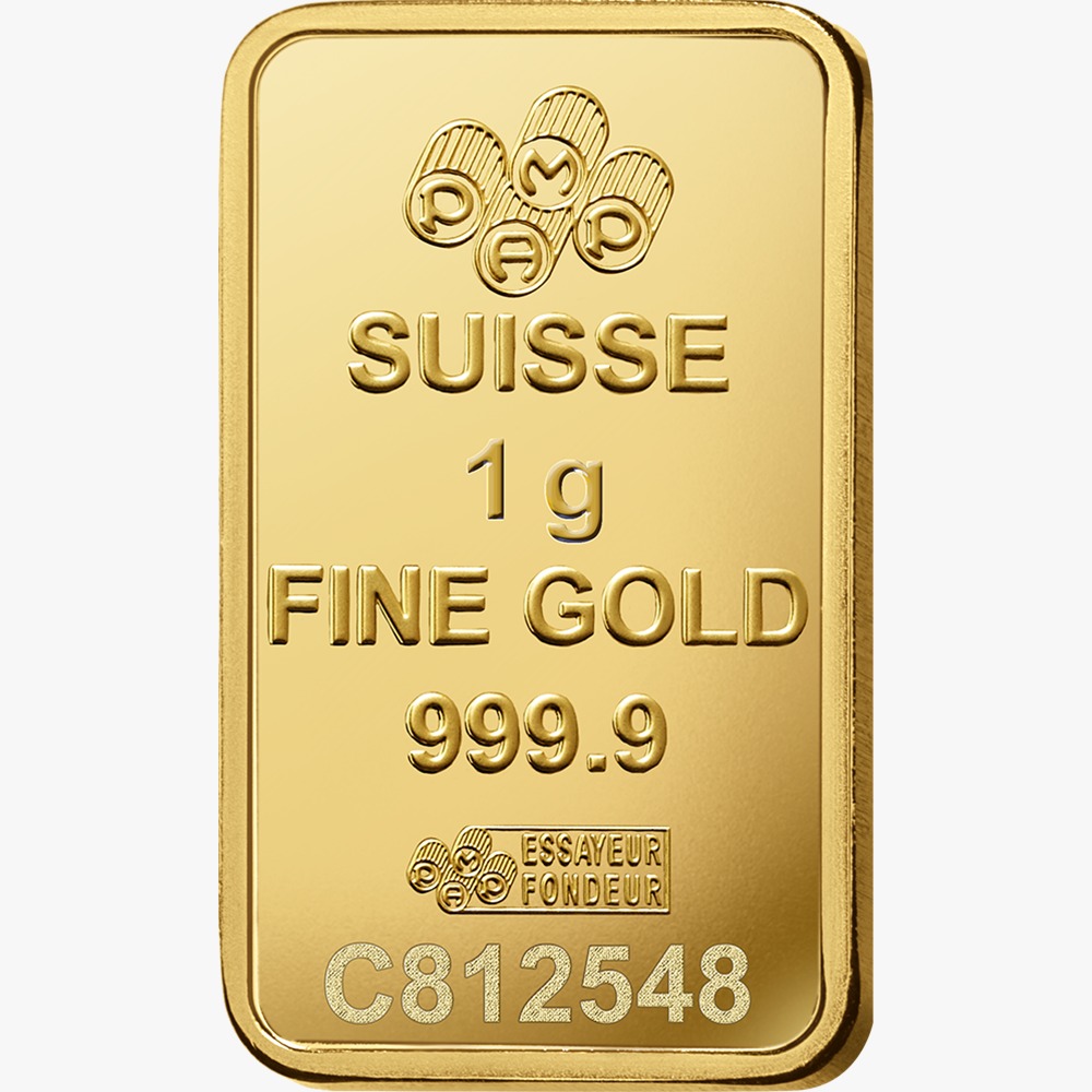 1 gram PAMP Fortuna Gold Bars