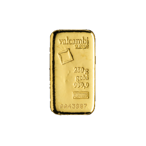 250 gram Valcambi Suisse Gold Bar