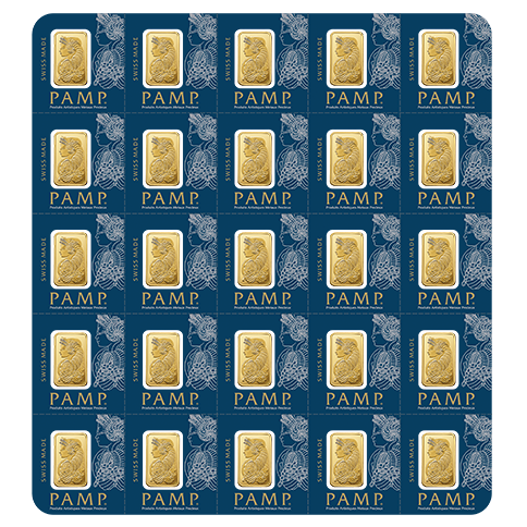 25 x 1 g PAMP Fortuna Multigram Gold Bar